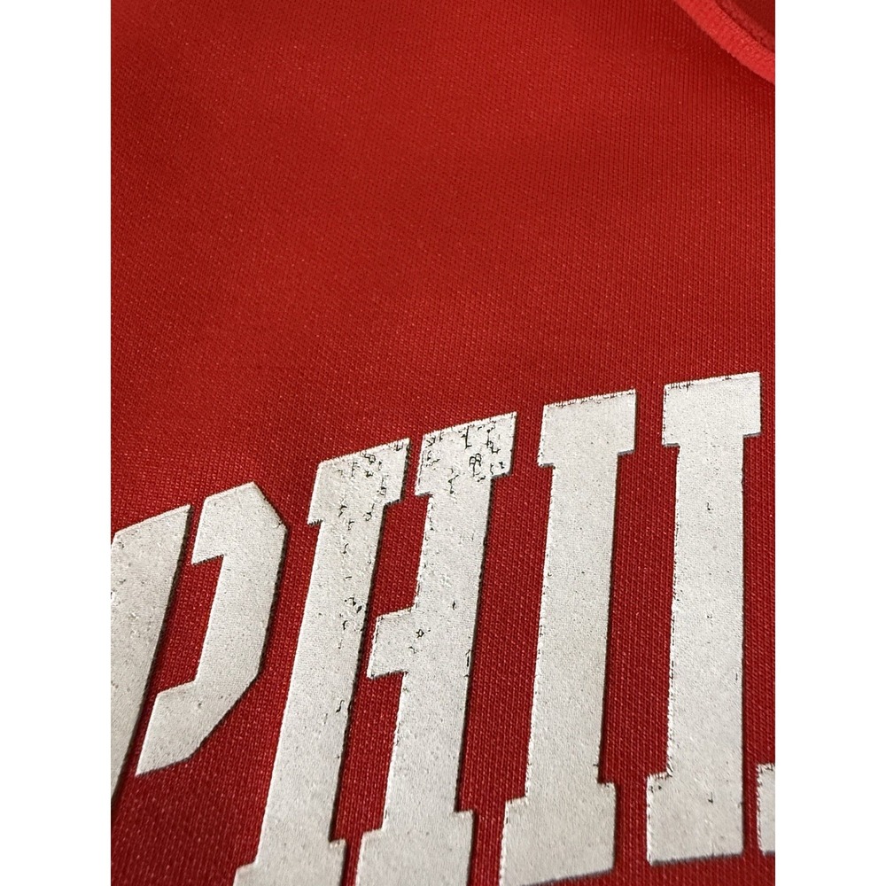 Philadelphia Phillies Hoodie Adult Medium Red Majestic 2009 Playoffs MLB Mens - Picture 5 of 9